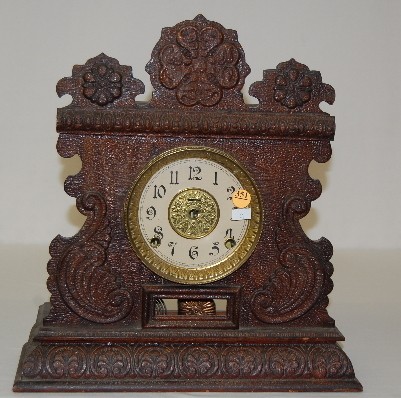 Ingraham Oak Carved Kitchen Clock — Antique Clocks Price Guide
