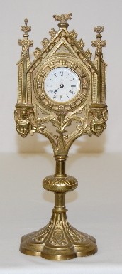 Ansonia Brass Novelty Religious Clock — Antique Clocks Price Guide