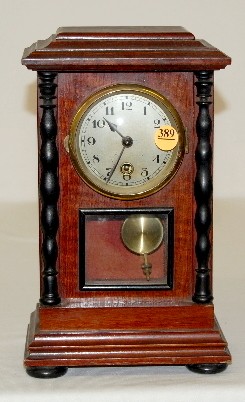 Miniature 1/2 Column Cabinet Clock — Antique Clocks Price Guide