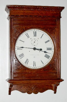Self Winding Clock Co. Carved Gallery Clock — Antique Clocks Price Guide