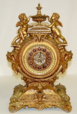 Ansonia "Lydia" T & S Iron Case Clock — Antique Clocks Price Guide
