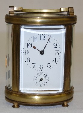 Oval Ch. Hour French Carriage Clock — Antique Clocks Price Guide
