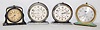4 Metal Alarm Clocks: Ingraham and Gilbert