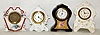 4 Miniature China Desk Clocks