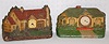 2 Sirocco Wood Bungalow Clocks
