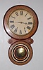 English Inlaid 8 Day T & S Wall Clock