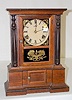 Atkins Walnut & Ebonized Shelf Clock