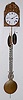 French Mobier Wall Clock with Lyre Pendulum