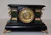 Enameled Wood Mantel Clock