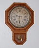 Ingraham Oak Calendar Octagon Drop Clock