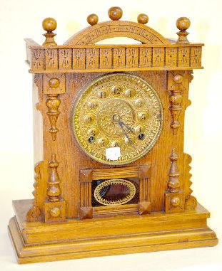 Gilbert Oak "Favorite F" Cabinet Clock — Antique Clocks Price Guide