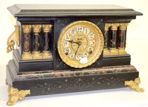 Ingraham "Columbus Variant" Wood Mantel Clock — Antique Clocks Price Guide