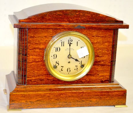 Seth Thomas Red Adamantine Mantel Clock — Antique Clocks Price Guide