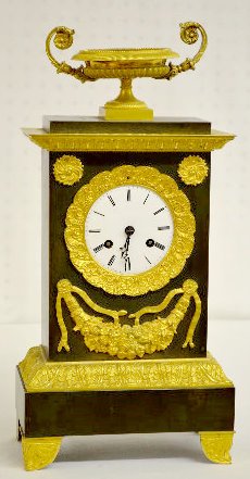 Bronze & Gilt Silk String Clock, Pons 1827 — Antique Clocks Price Guide