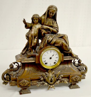Seth Thomas & Sons Mantel Clock, Jesus and Mary — Antique Clocks Price Guide