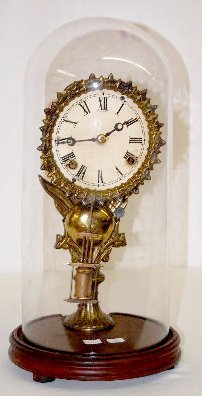 EN Welch Brass Post Clock Under Dome — Antique Clocks Price Guide