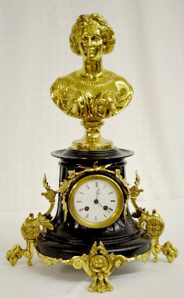 Marti Slate and Bronze Figural Clock, Circa 1870 — Antique Clocks Price Guide