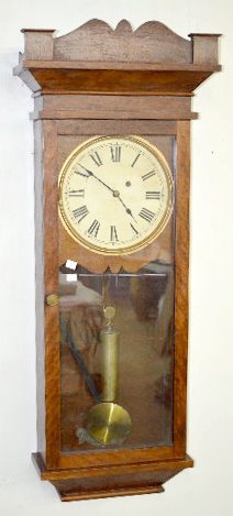 New Haven 1 Weight Mahogany Wall Clock — Antique Clocks Price Guide