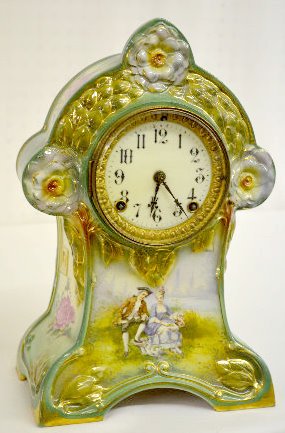 Ansonia "La Moselle" China Mantel Clock — Antique Clocks Price Guide