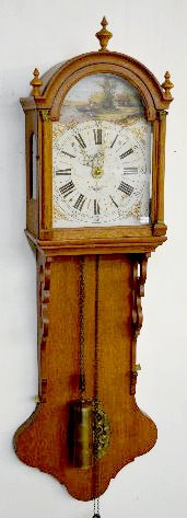 Dutch Hood Domestic Hanging Clock — Antique Clocks Price Guide