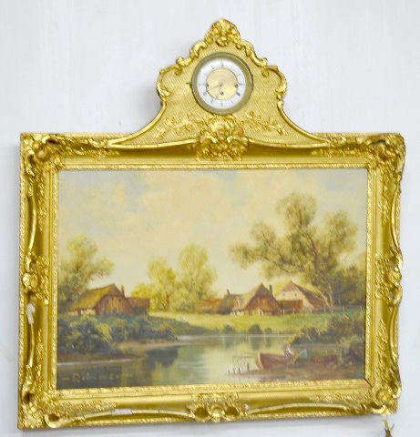 Austrian Picture Frame Clock, Musical w/5" Cylinder — Antique Clocks Price Guide