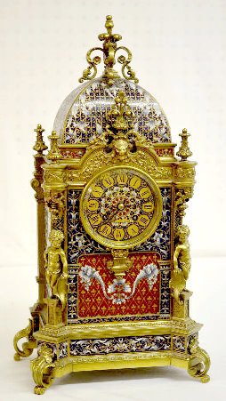 Fabulous French Mantel Clock, Cloisonne with Putti — Antique Clocks Price Guide