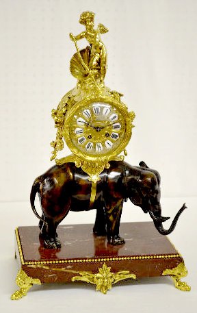 French Elephant Clock with Cupid, Circa 1850 — Antique Clocks Price Guide