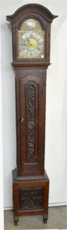 Circa 1790 Oak Tall Case Clock — Antique Clocks Price Guide