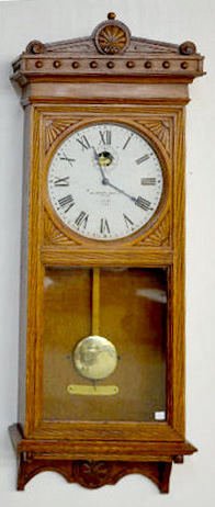 Self Winding P.R.R. Oak Hanging Clock — Antique Clocks Price Guide