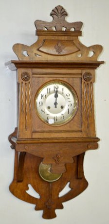 German Mahogany Free Swinger Wall Clock — Antique Clocks Price Guide