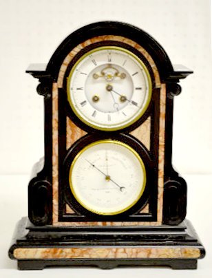 French Multi Purpose Slate Mantel Clock — Antique Clocks Price Guide