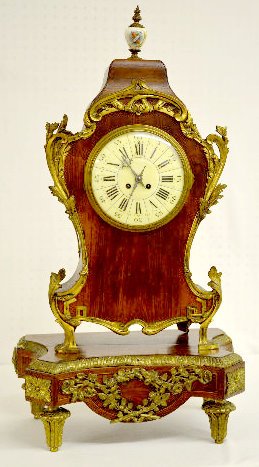 Marti Mahogany Mantel Clock and Base — Antique Clocks Price Guide