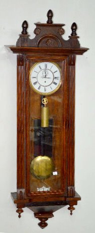 1 Weight Vienna Regulator Clock w/Seconds Bit — Antique Clocks Price Guide