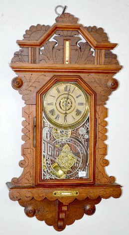 Walnut Hanging Kitchen Clock with Alarm — Antique Clocks Price Guide