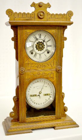 Waterbury Walnut No. 44 Calendar Clock — Antique Clocks Price Guide