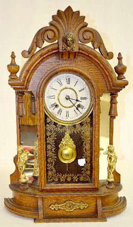 New Haven "Occidental" Mirror Side Mantel Clock — Antique Clocks Price Guide