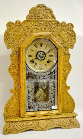 Ansonia Oak "Artic" Kitchen Clock — Antique Clocks Price Guide
