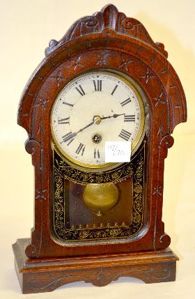 German Miniature Walnut 30 Hour TO Clock — Antique Clocks Price Guide