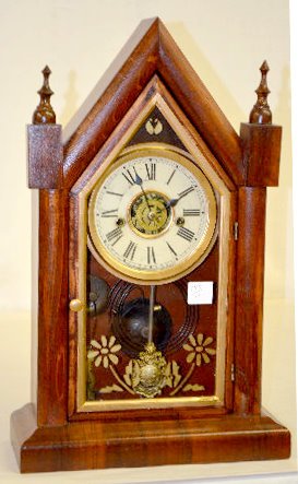 Waterbury Walnut 30 Hour Steeple Clock — Antique Clocks Price Guide