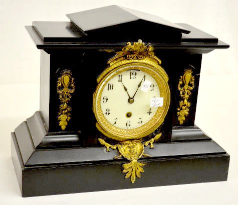 Boston Slate Tandem Wind Mantel Clock — Antique Clocks Price Guide