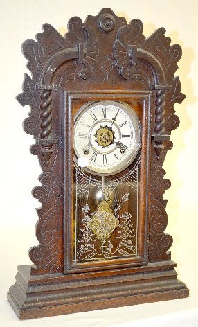 Waterbury Walnut "Horton" Kitchen Clock — Antique Clocks Price Guide