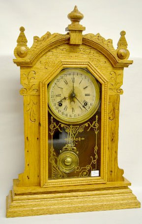 Waterbury Oak Calendar Kitchen Clock — Antique Clocks Price Guide