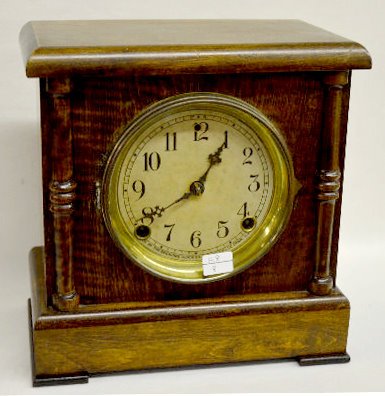 Sessions Oak "Leader No. 3" Shelf Clock — Antique Clocks Price Guide