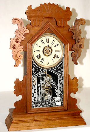 Ansonia "Hawthorne" Wood Mantel Clock — Antique Clocks Price Guide