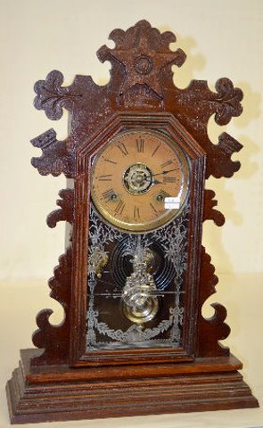 Ansonia Black Walnut "Berkeley" Kitchen Clock — Antique Clocks Price Guide