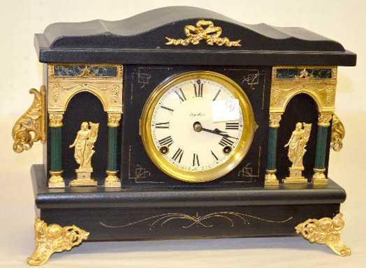 Ingraham Enameled Wood Mantel Clock — Antique Clocks Price Guide