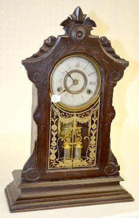 Antique Gilbert Walnut Kitchen Clock — Antique Clocks Price Guide