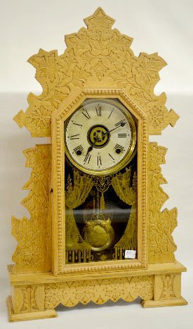Gilbert Oak "Geranium" Kitchen Clock — Antique Clocks Price Guide