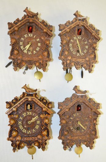 4 Lux 1 Day Bobbing Bird Pendulette Clocks — Antique Clocks Price Guide