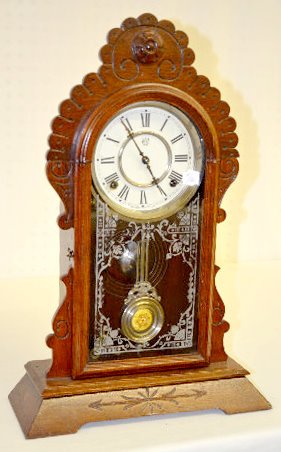 Waterbury Walnut Kitchen Clock — Antique Clocks Price Guide